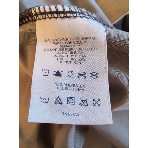 Lands' End Crushed Velvet Top Women's Sz M  Gray Draped neck Long Sleeve Popover - Picture 10 of 11